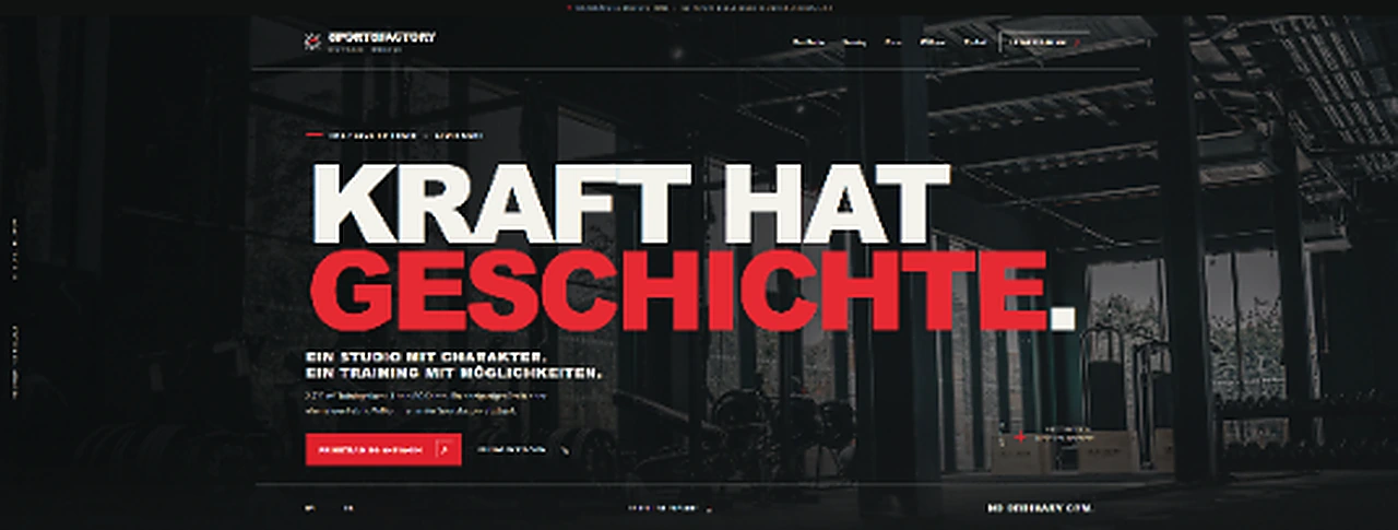Startseite des Sportsfactory-Designkonzepts von Flovaro